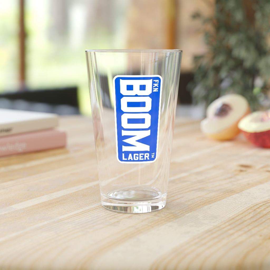 BOOM lager Pint Glass, 16oz